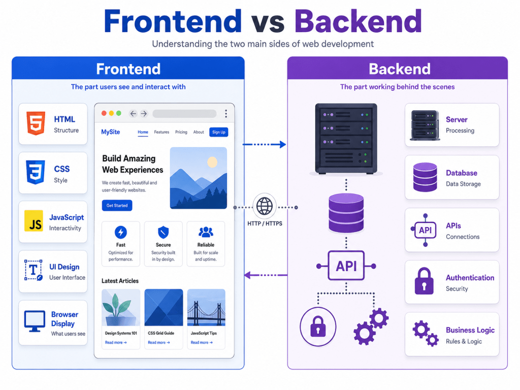 frontend vs backend 
