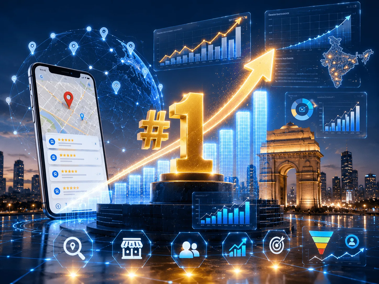 Local SEO Delhi: How Delhi Businesses Can Rank #1 on Google in 2026 supporting illustration